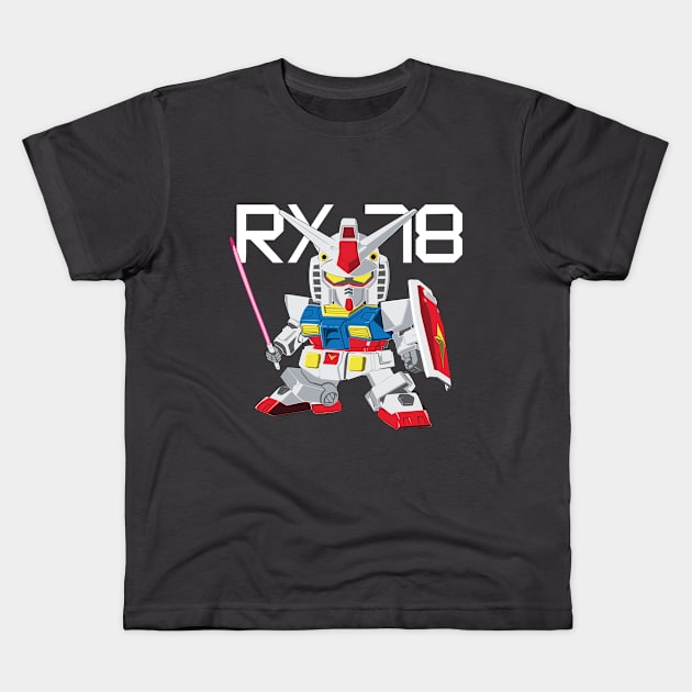 Gundam RX-78 Kids T-Shirt by Emu Emu Ji